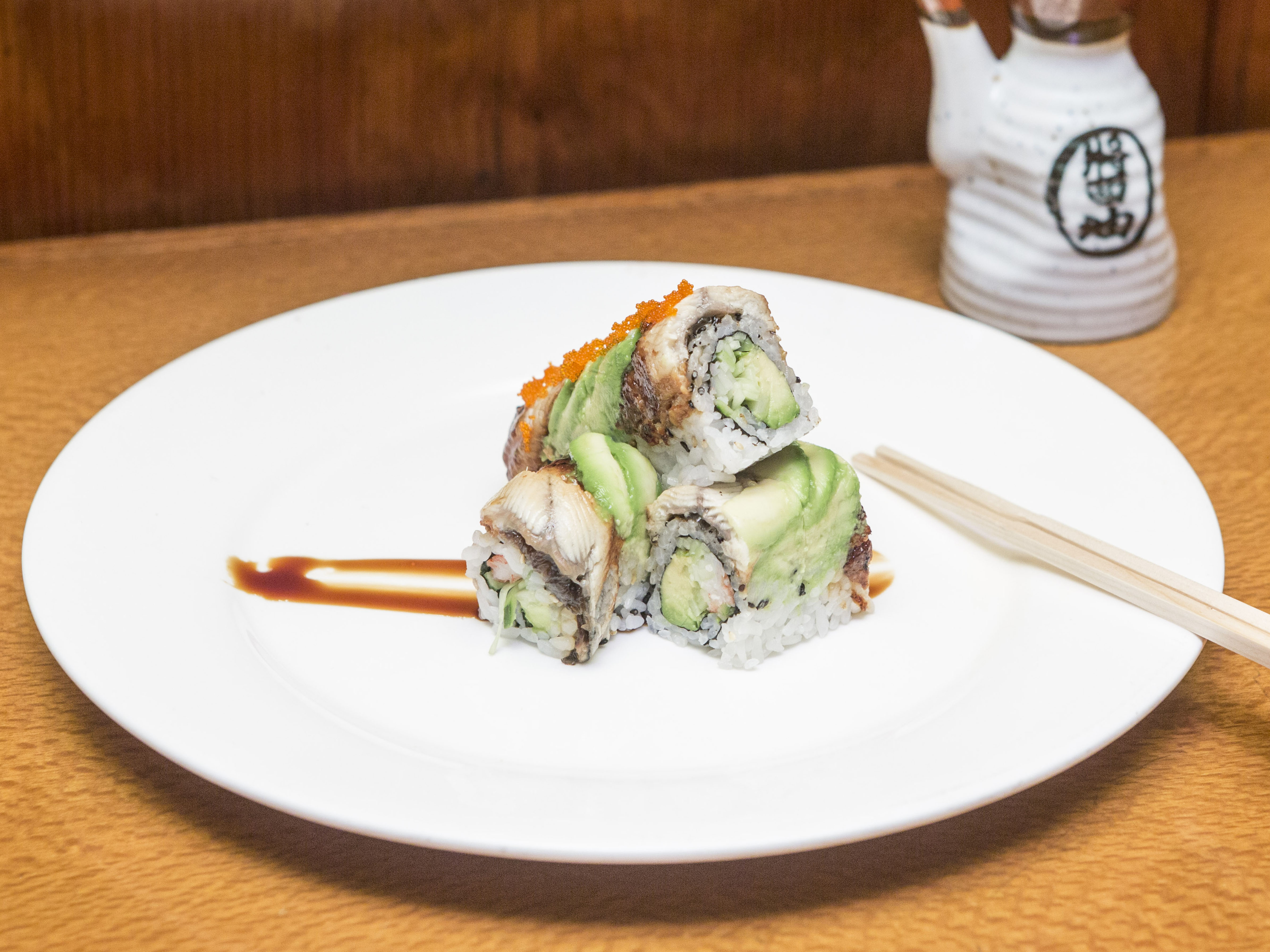 Order Dragon Roll food online from Tataki Japanese Restaurant store, New York on bringmethat.com