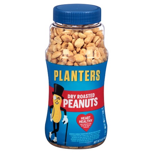 Order Planters Dry Roasted Peanuts 16 oz food online from Friends Snacks store, San Francisco on bringmethat.com