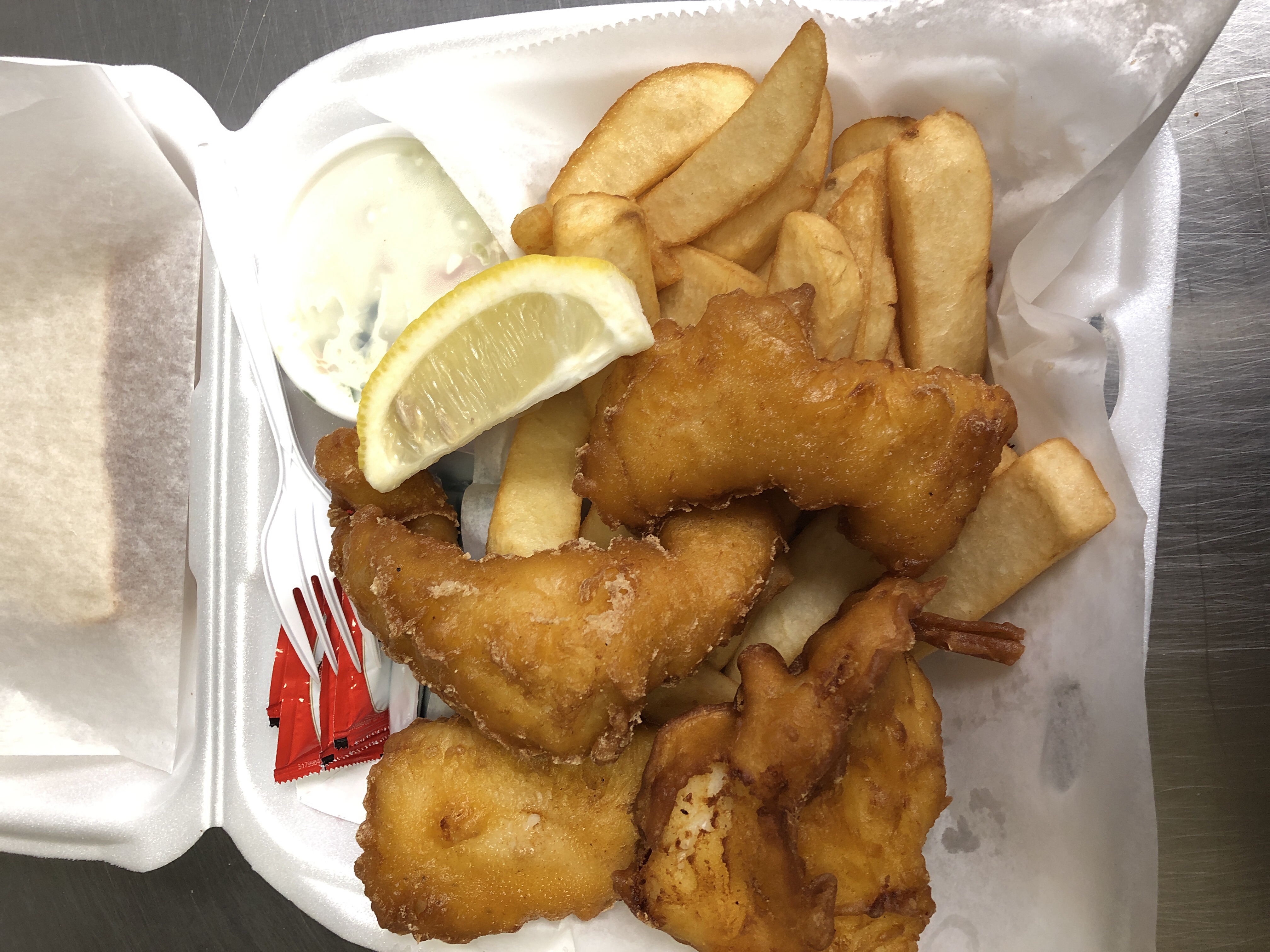 Order Cod Dinner food online from Motown Fish & Shrimp store, Clinton Township on bringmethat.com