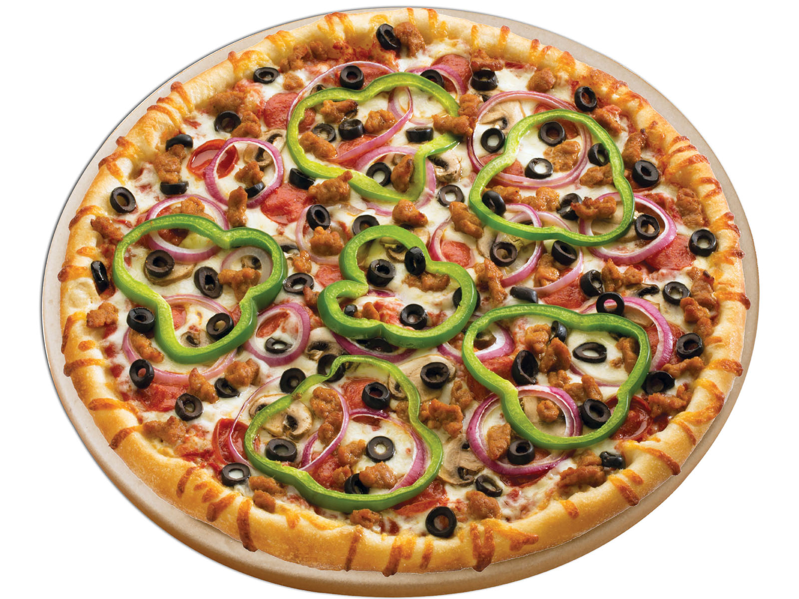 Order Deluxe Pizza food online from Vocelli Pizza store, Rochester on bringmethat.com