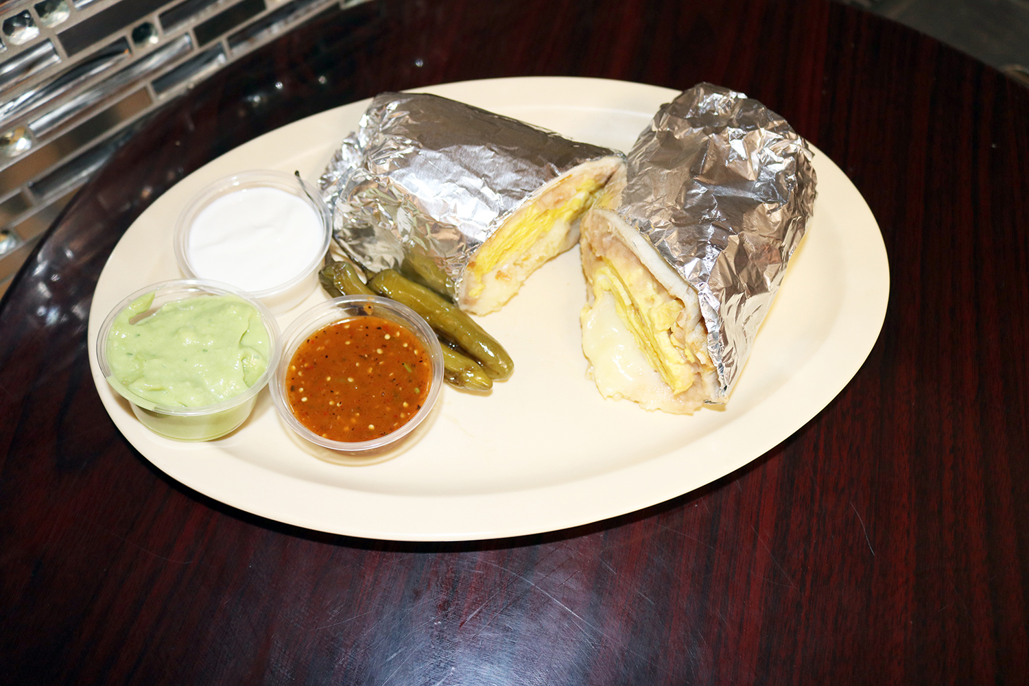 Order Breakfast Burrito food online from Tequilas Taqueria store, San Jose on bringmethat.com