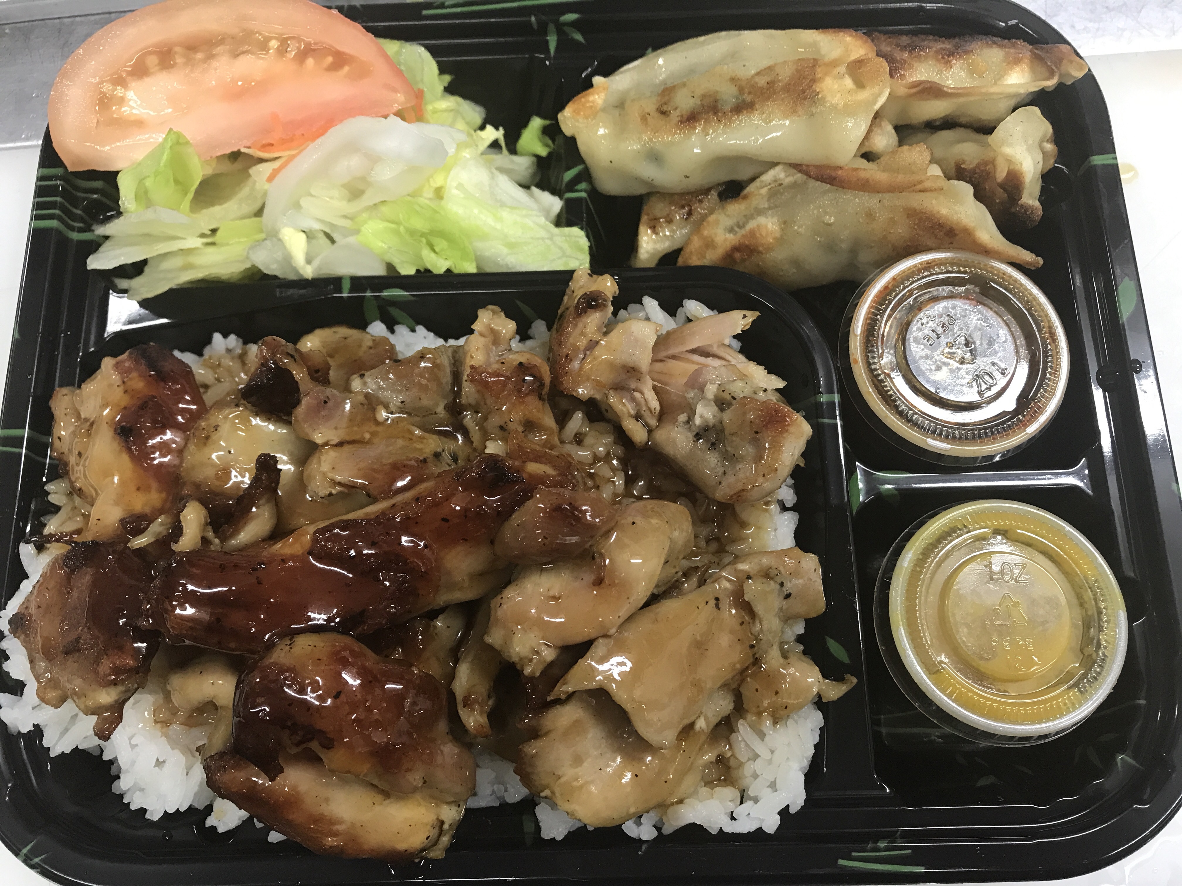 Order 4. Chicken Teriyaki and Gyoza Combo food online from Aburi sushi bar store, Brooklyn on bringmethat.com