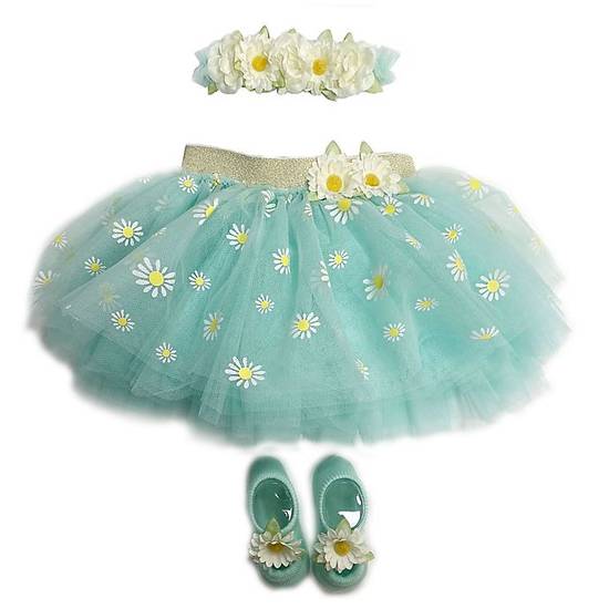 Order Toby Signature Size 6-12M 3-Piece 3D Daisies Headband, Tutu, and Mary Jane Set in Mint food online from Bed Bath & Beyond store, Winston Salem on bringmethat.com