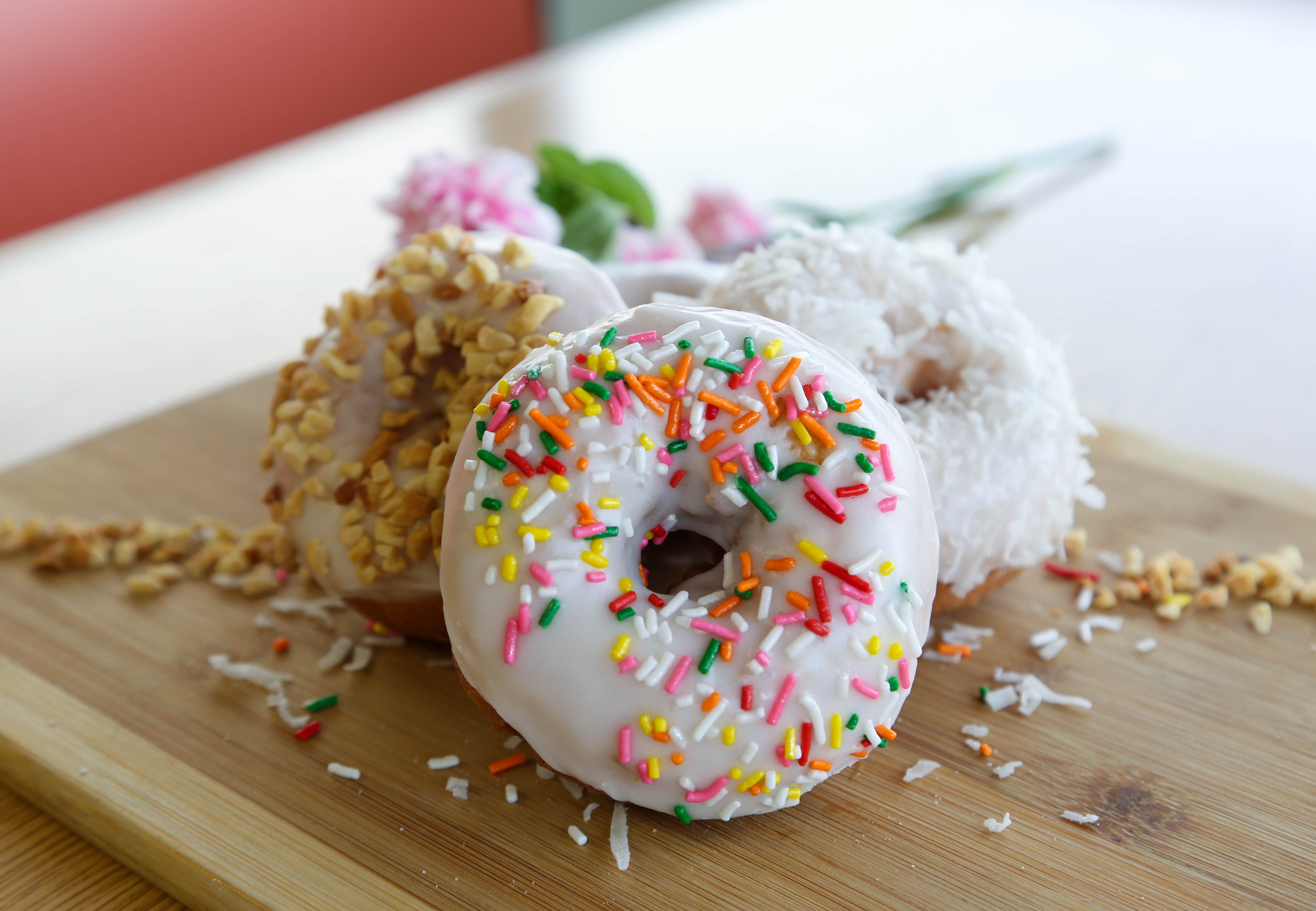 Order Vanilla Frosted Cake food online from Hihi Donuts store, Phoenix on bringmethat.com