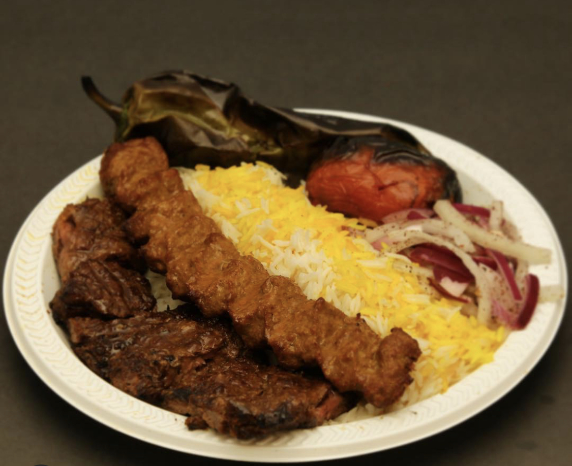 Order 11. Beef Sultani with Rice food online from Dream Kabob House store, Los Angeles on bringmethat.com