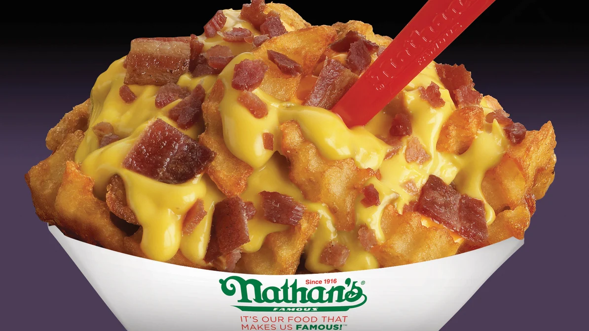 Order Bacon Cheese Fries food online from Nathan's Hot Dogs store, Charlotte on bringmethat.com
