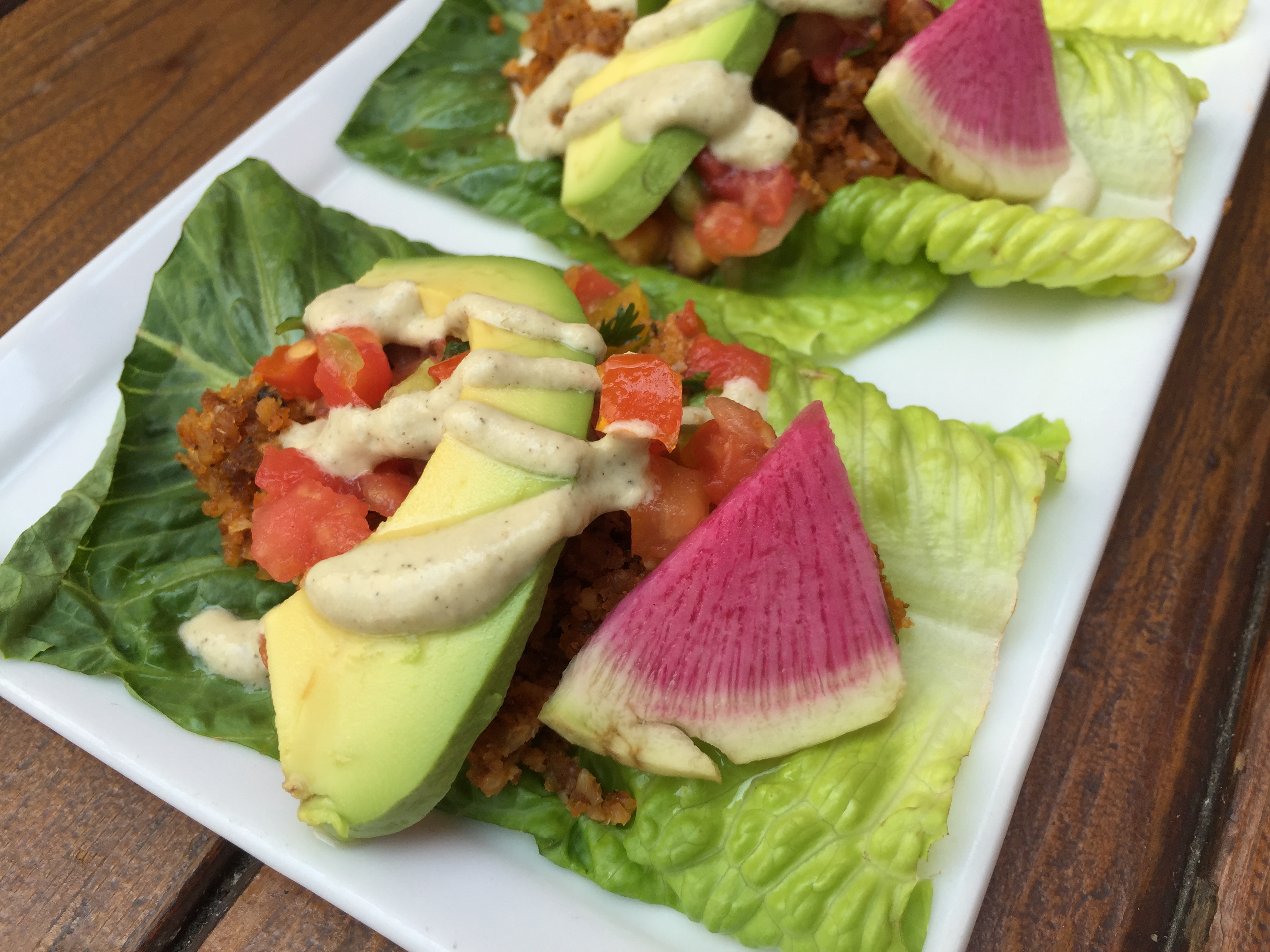 Order Lettuce Leaf Tacos food online from Suncafe Organic store, Studio City on bringmethat.com