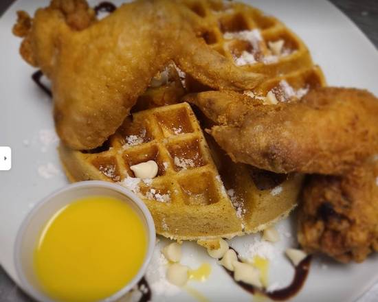 Order Chicken and Waffles food online from Sanche Eatery store, Rex on bringmethat.com