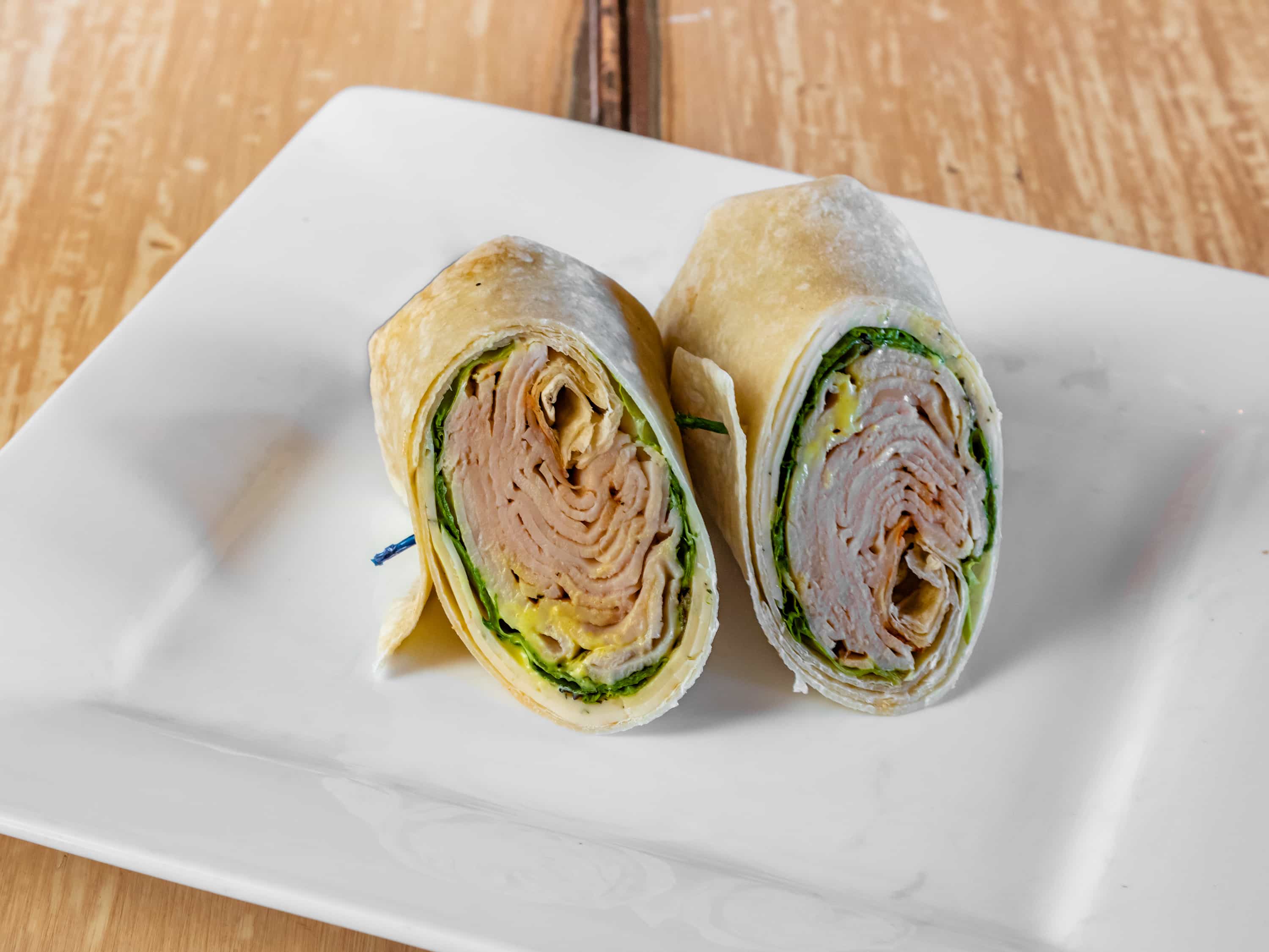 Order Roasted Turkey Wrap food online from David Alan's Marketplace And Caterers store, East Hanover on bringmethat.com