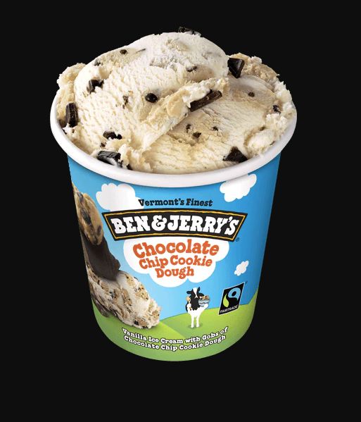 Order Ben and Jerry's Chocolate Chip Cookie Dough Ice Cream food online from The Ice Cream Shop store, Providence on bringmethat.com