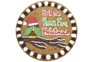 Order Owl Be Home for Christmas Cookie Cake food online from American Deli on Broad St. store, Athens on bringmethat.com