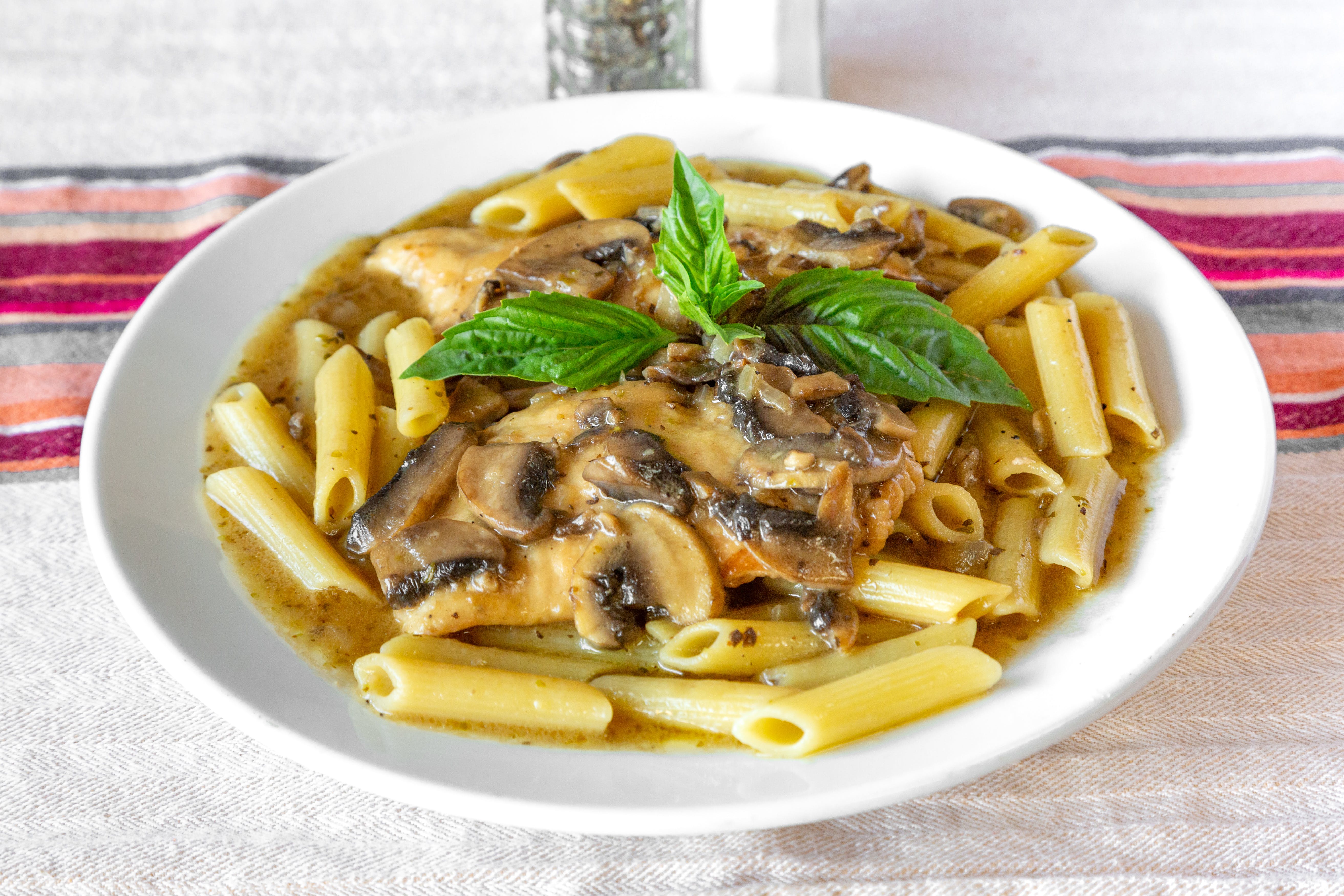 Order Chicken Marsala - Entree food online from Brooklyn Pizza store, Union on bringmethat.com