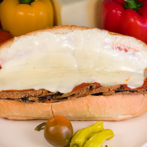 Order Eggplant Parmesan Sub food online from Ameci Pizza & Pasta store, Fountain Valley on bringmethat.com