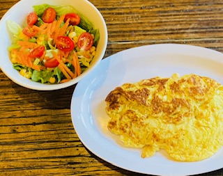 Order Omelete com Salada food online from Pao De Queijo store, Astoria on bringmethat.com