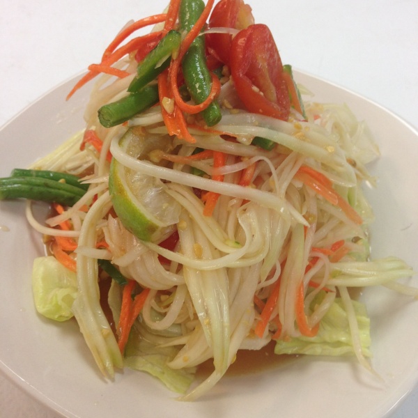 Order Som Tum Salad food online from Chok Dee Thai Kitchen store, Norwood on bringmethat.com