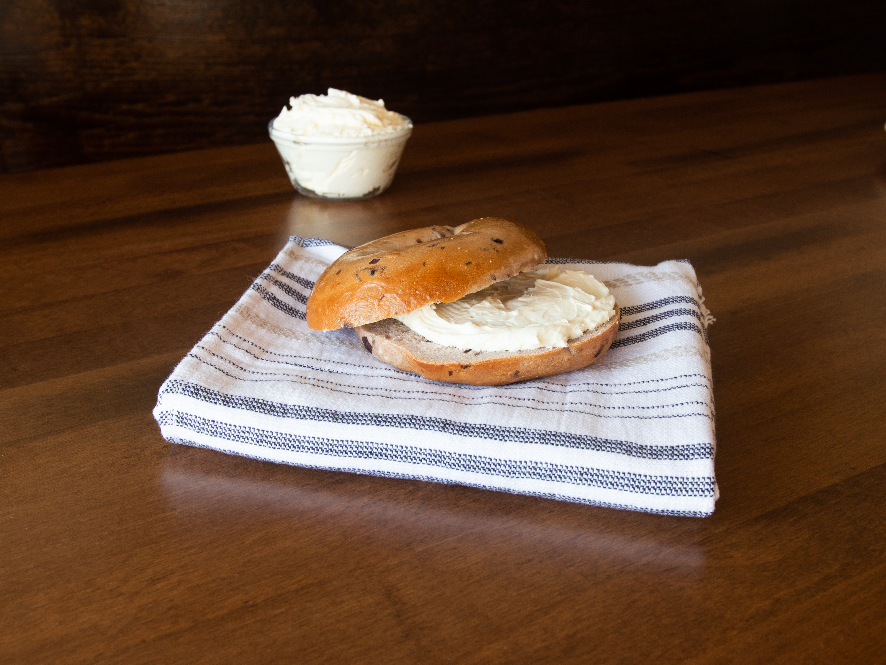 Order Bagel with Plain Cream Cheese food online from House Of Bagels store, San Jose on bringmethat.com