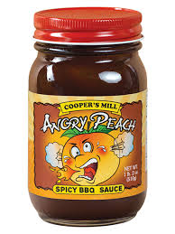 Order 1 lb. Cooper's Mill Angry Peach Spicy BBQ Sauce  food online from Beer Bait And Moor store, Sandusky on bringmethat.com
