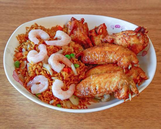 Order Wings (10 pcs) with Shrimp Fried Rice food online from Great China store, Riverdale on bringmethat.com