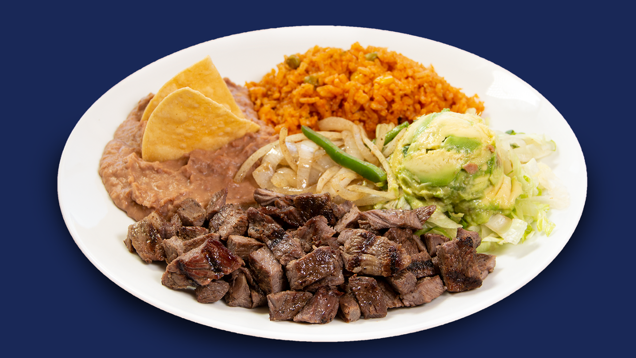Order Plate Sirloin food online from Taco Palenque store, Edinburg on bringmethat.com