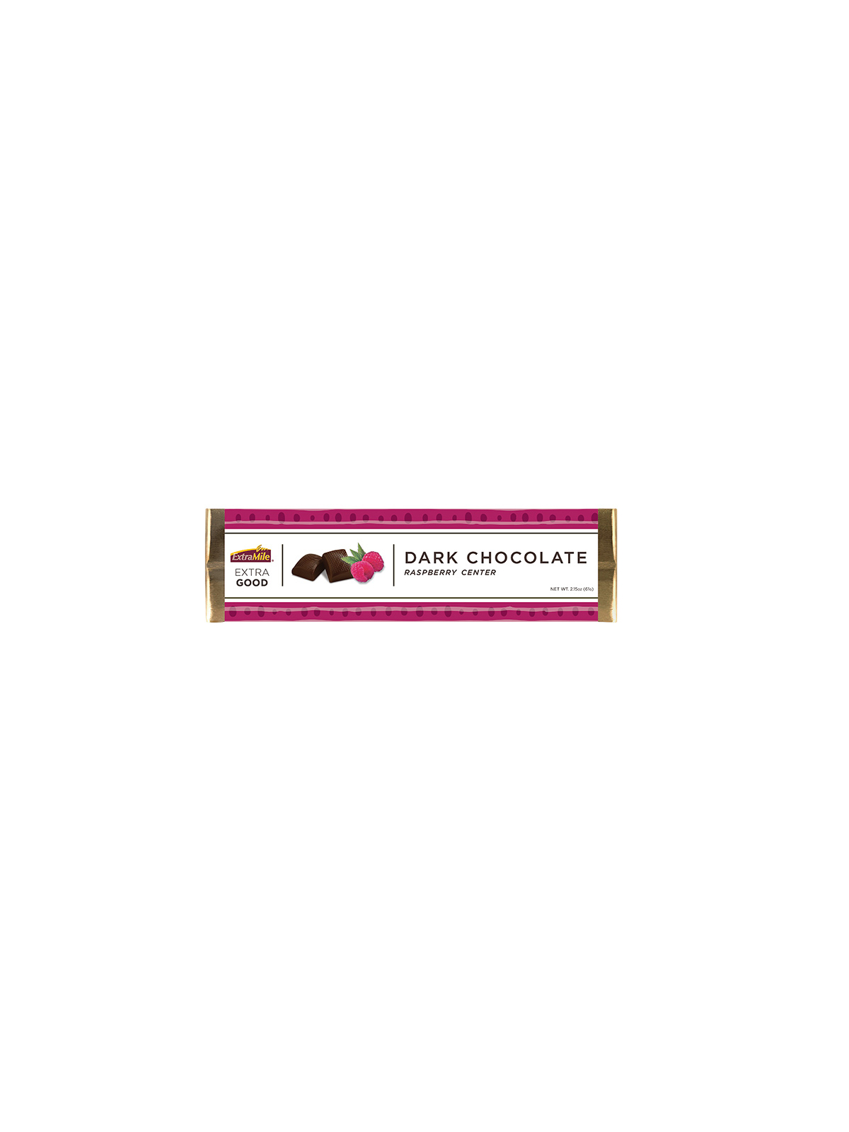 Order ExtraMile Dark Chocolate Raspberry Candy Bar 2.15 oz. food online from Chevron Extramile store, Danville on bringmethat.com
