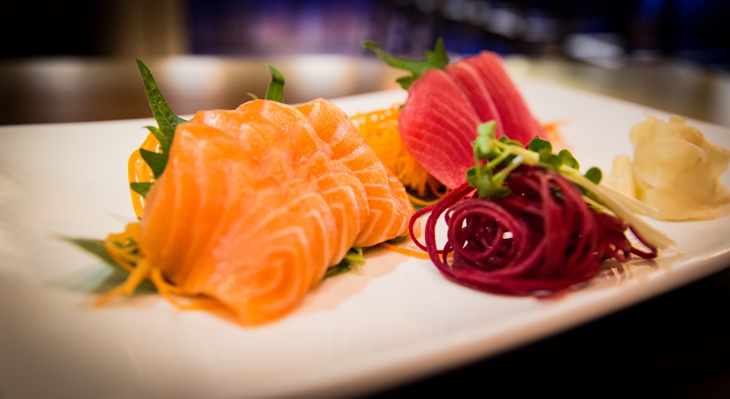 Order Tuna Salmon Sashimi  food online from Mikoto Ramen Bar & Sushi store, Southlake on bringmethat.com