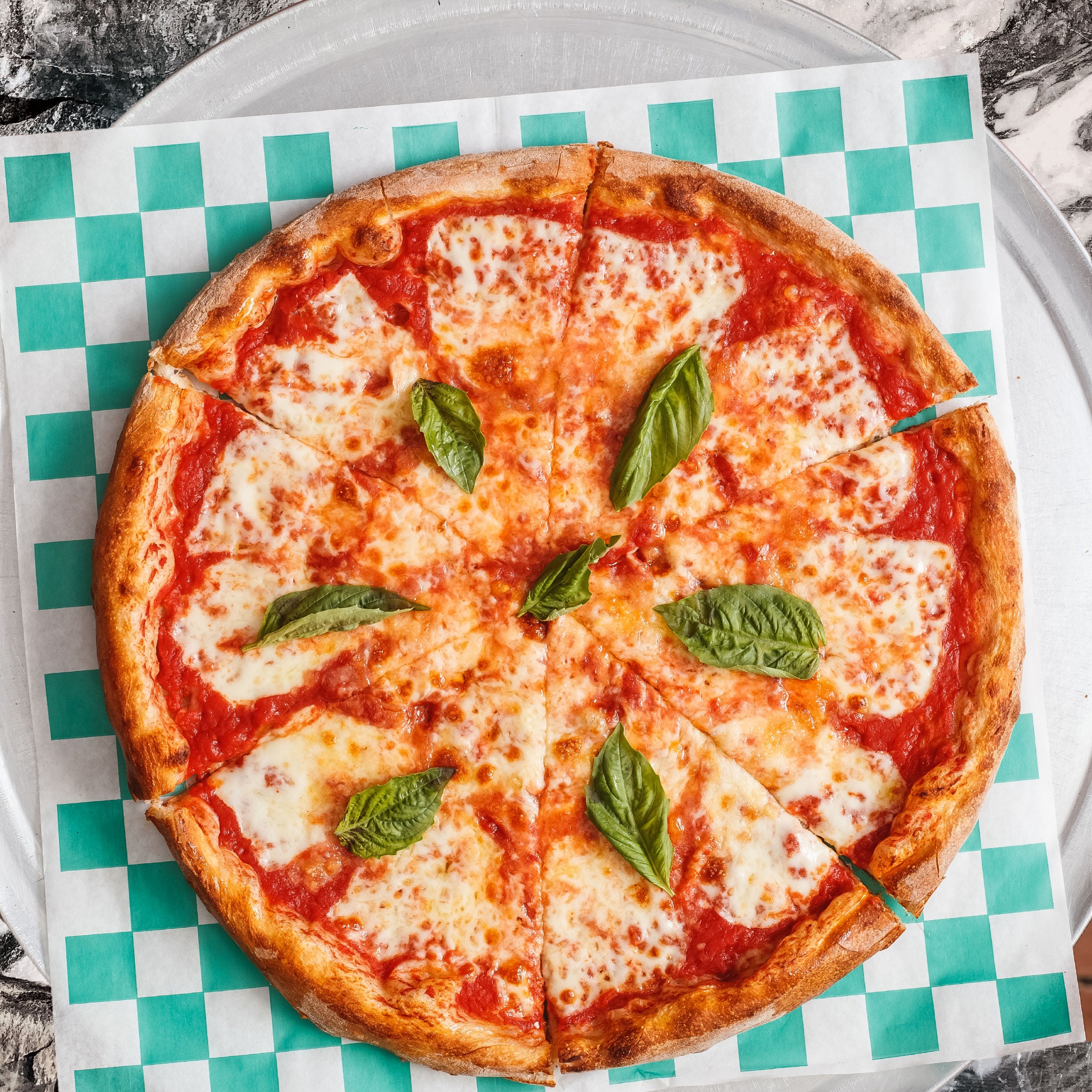Order Margherita Pizza - Medium food online from La Pizza store, Harrison on bringmethat.com