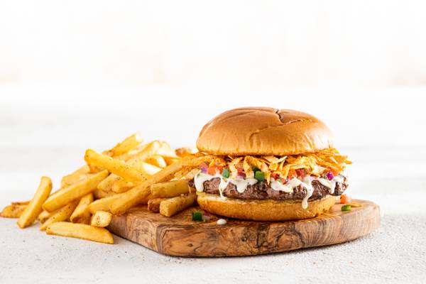 Order Queso Burger* food online from Chili'S Grill &Amp; Bar store, Charlotte on bringmethat.com