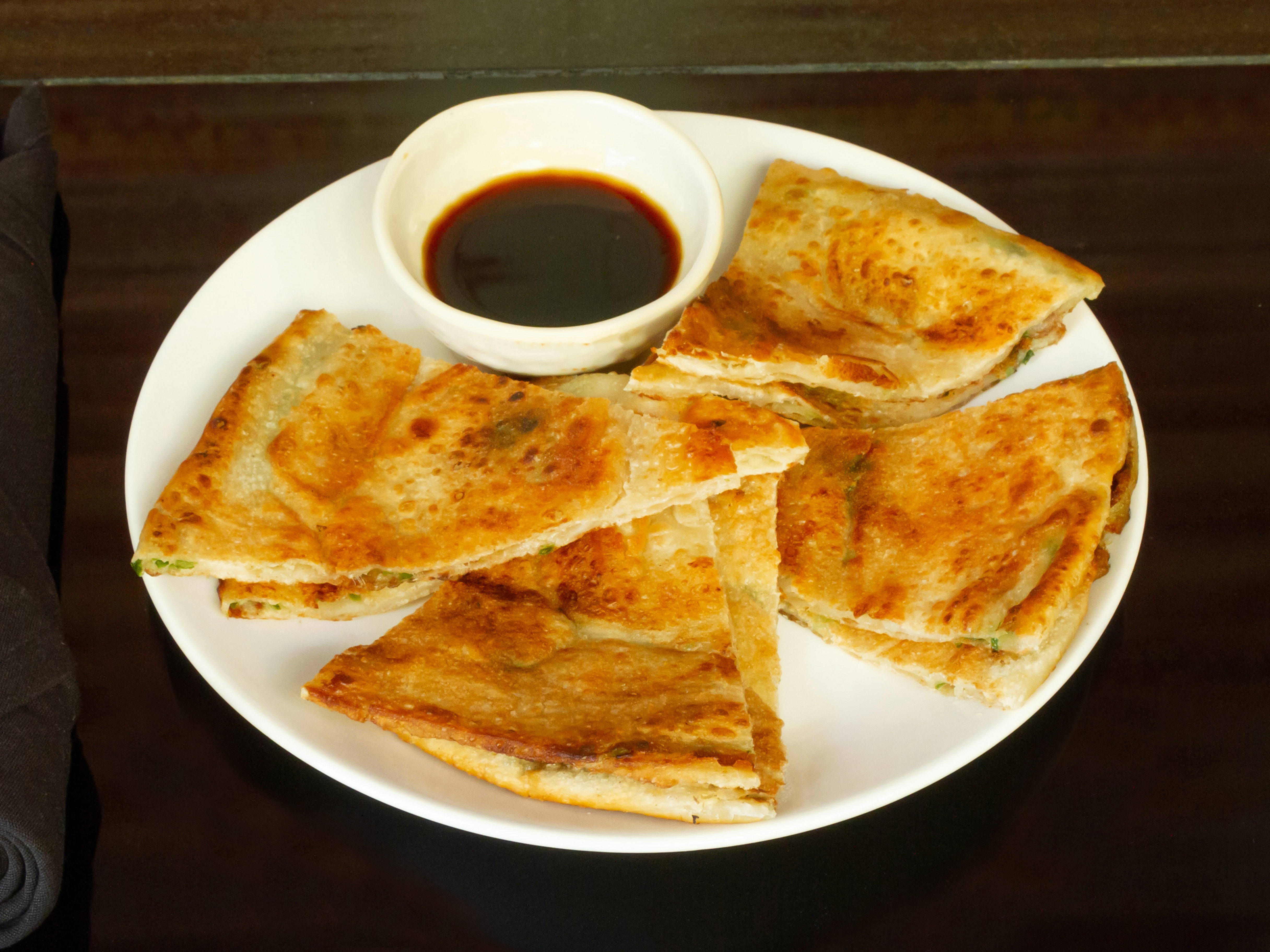 Order A06. Scallion Pancakes food online from Chuan Shabu store, Worcester on bringmethat.com