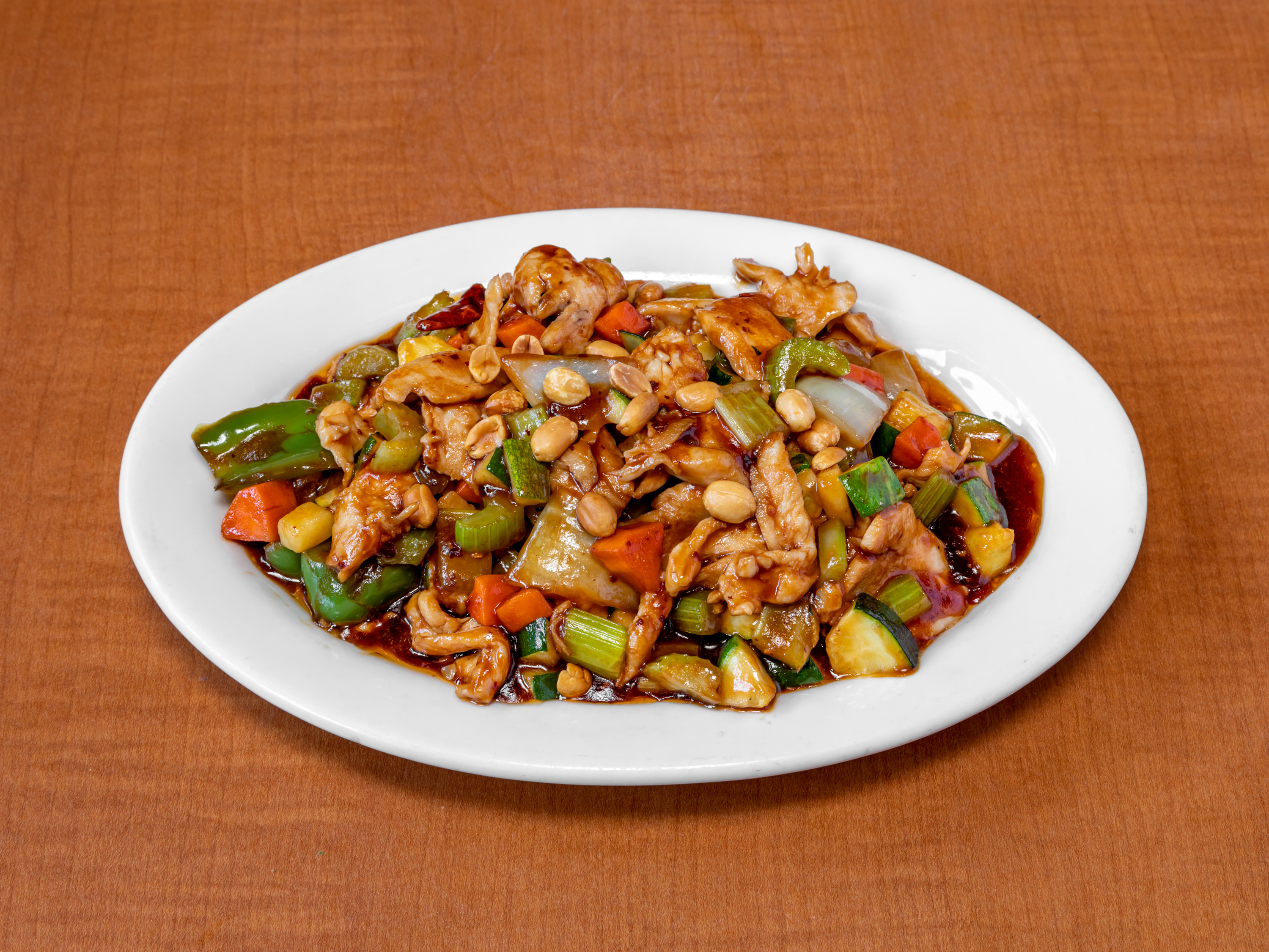 Order 7. Kung Pao Chicken Lunch Combo food online from Tasty Joe Asian Diner store, Mesa on bringmethat.com