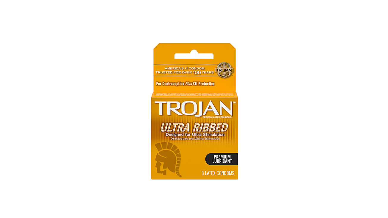 Order Trojan Ultra Ribbed 3 ct food online from Rebel store, Las Vegas on bringmethat.com