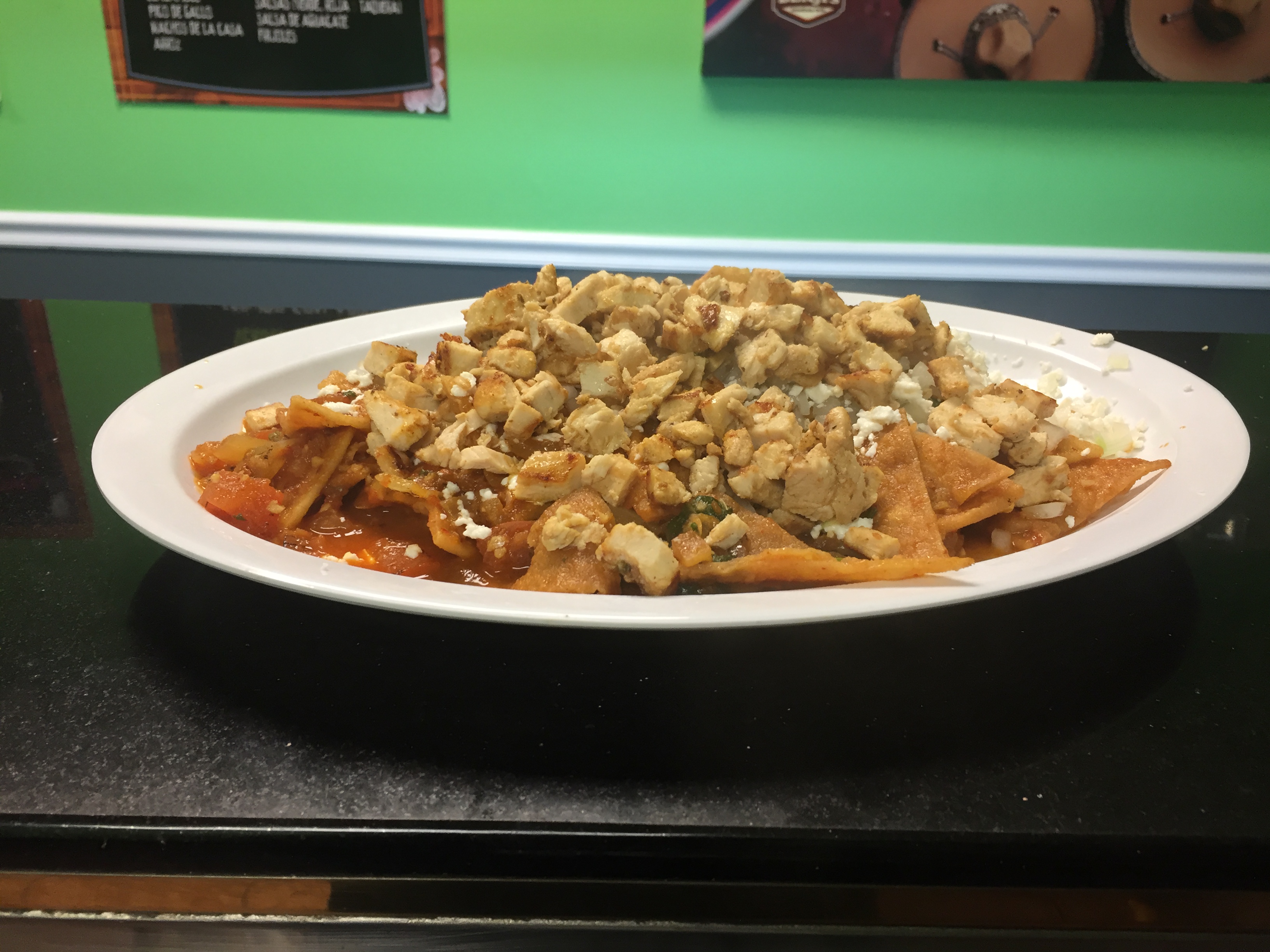 Order Chicken Chilaquiles food online from benji's taqueria mexican grill 2 store, Caldwell on bringmethat.com