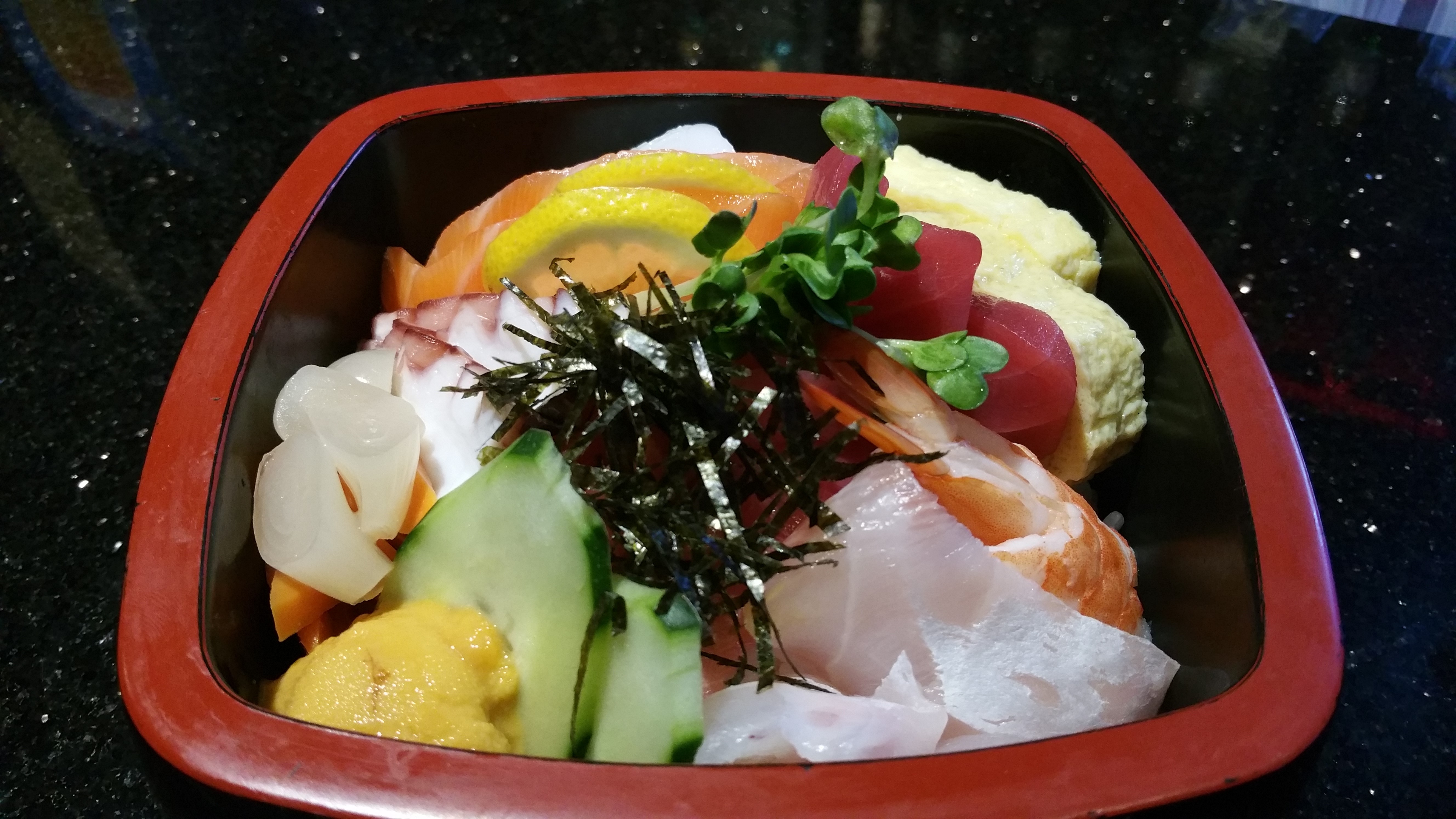 Order Chirashi Sushi Bowl food online from Shogun Sushi store, Santa Clarita on bringmethat.com