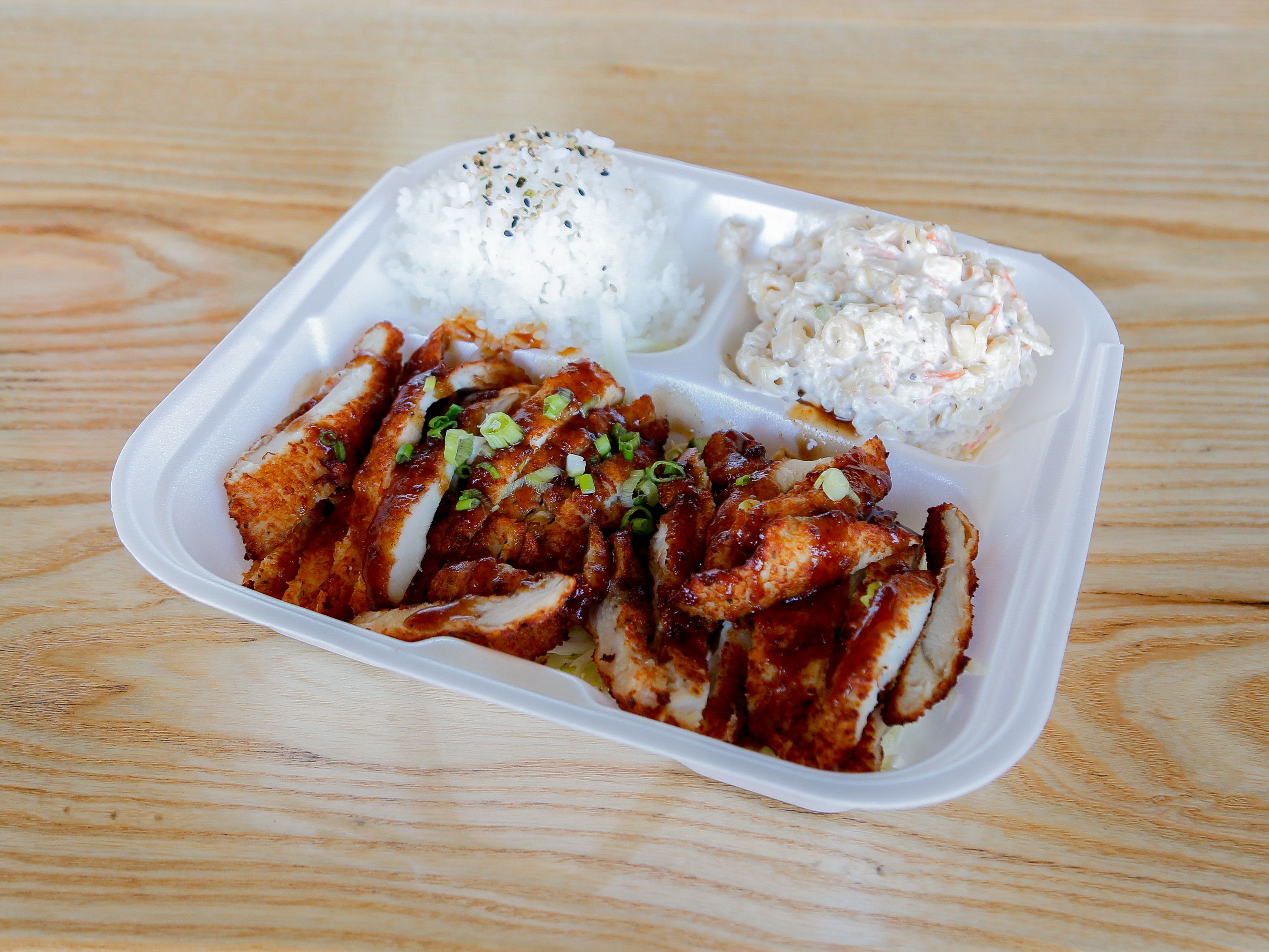 Order Chicken Katsu Plate food online from Maui Jane's Hawaiian BBQ store, Reno on bringmethat.com