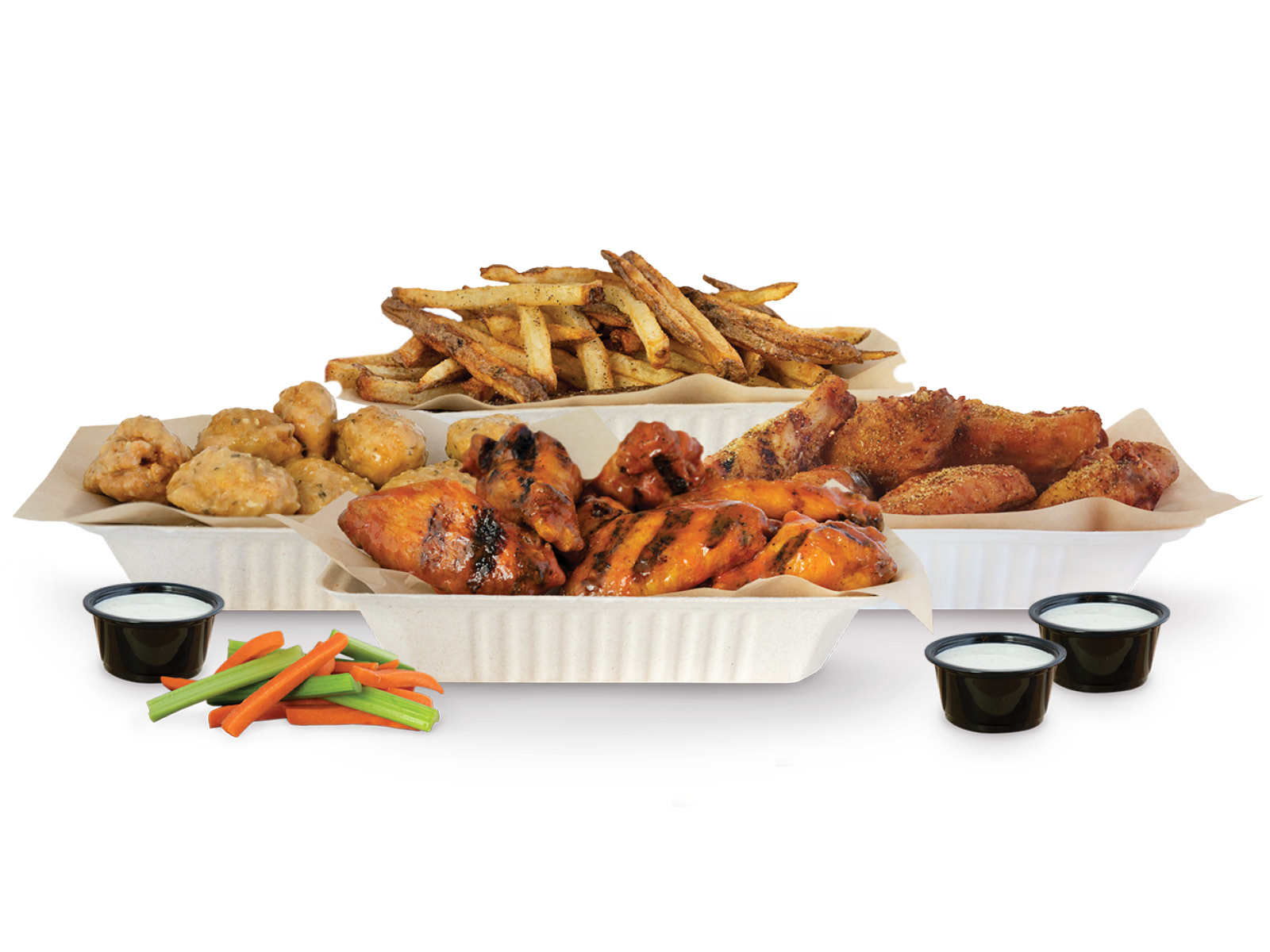 Order 30 Piece Classic Wing Crew Pack food online from Zoodle² store, San Francisco on bringmethat.com