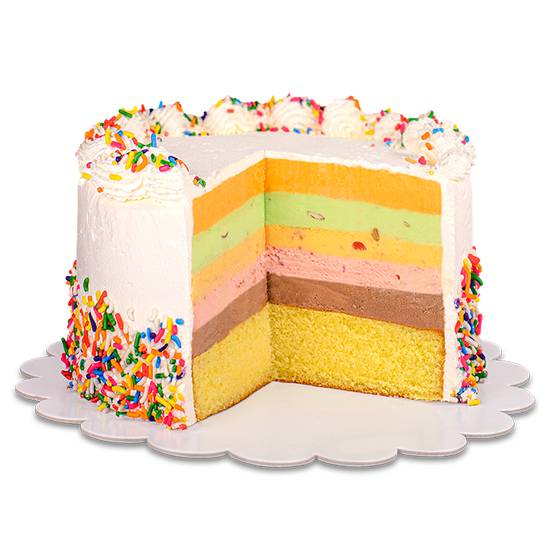 Order 8" Rainbow Round Cake food online from The Original Rainbow Cone store, Lombard on bringmethat.com