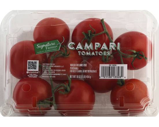 Order Signature Farms · Campari Tomatoes (16 oz) food online from Albertsons store, Hillsboro on bringmethat.com