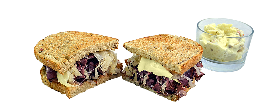 Order Pastrami Reuben Sandwich food online from Larry's Giant Subs - Monument store, Jacksonville on bringmethat.com