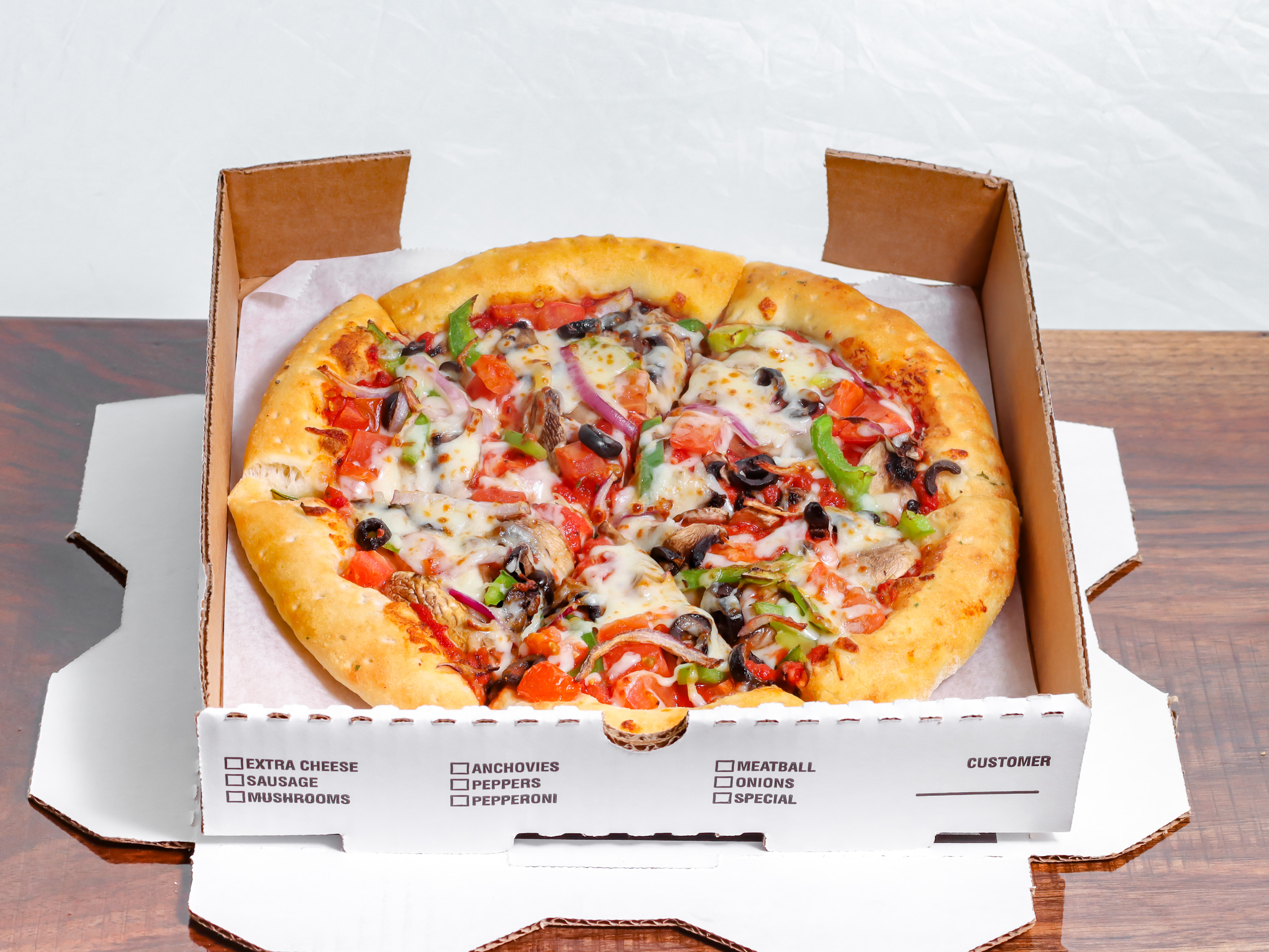 Order Veggie Pizza food online from Shelby Pizza store, Mckinney on bringmethat.com