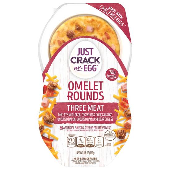 Order Just Crack an Egg Three Meat Omelet Rounds, 4.6 OZ food online from Cvs store, ALISO VIEJO on bringmethat.com