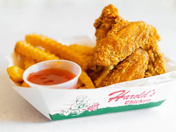 Order Chicken Wing Dinner (6 pcs) food online from Harold Chicken & Ice Bar store, Duluth on bringmethat.com