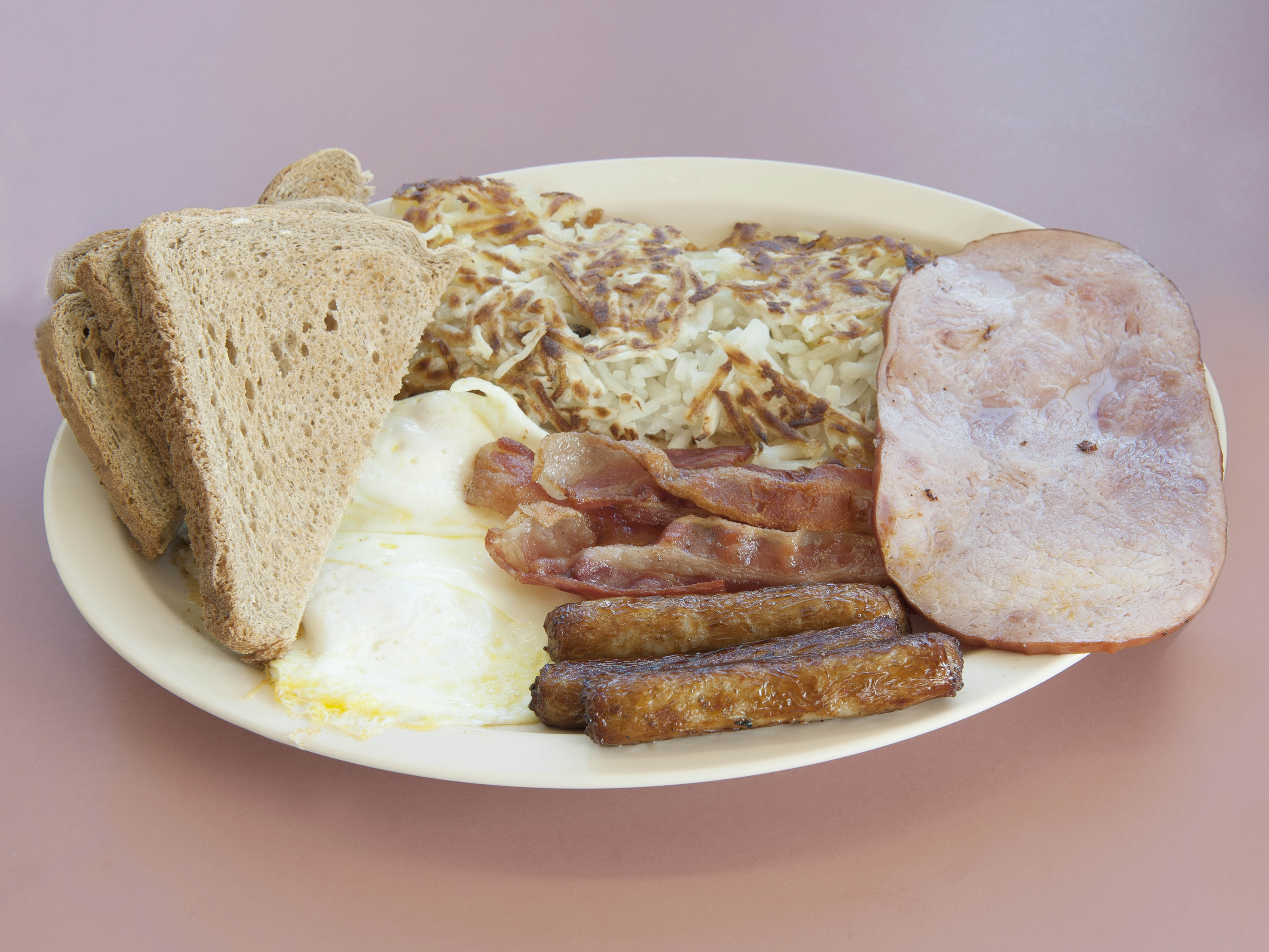 Order 3 Eggs and Sausage Breakfast Plate food online from Burgers and More store, Alhambra on bringmethat.com