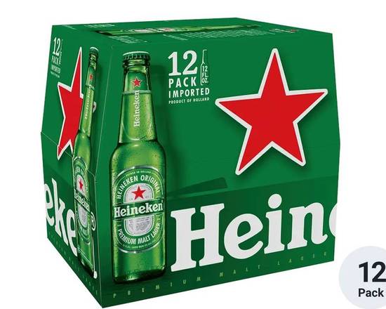 Order Heineken, 12pk-12oz bottle beer (5.0% ABV) food online from Van Ness Liquors store, San Francisco on bringmethat.com