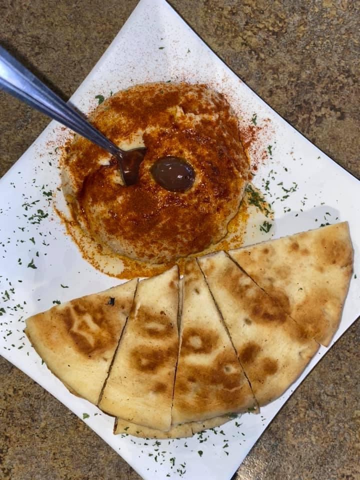 Order Hummus Spread food online from Flaming Cheese Saganaki Greek Restaurant store, Dallas on bringmethat.com