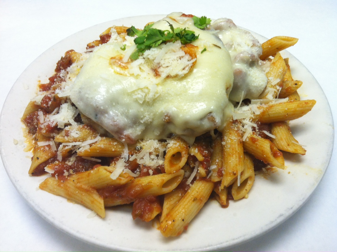 Order Chicken Parmesan Pasta food online from Salsa Grill store, Woodlawn on bringmethat.com