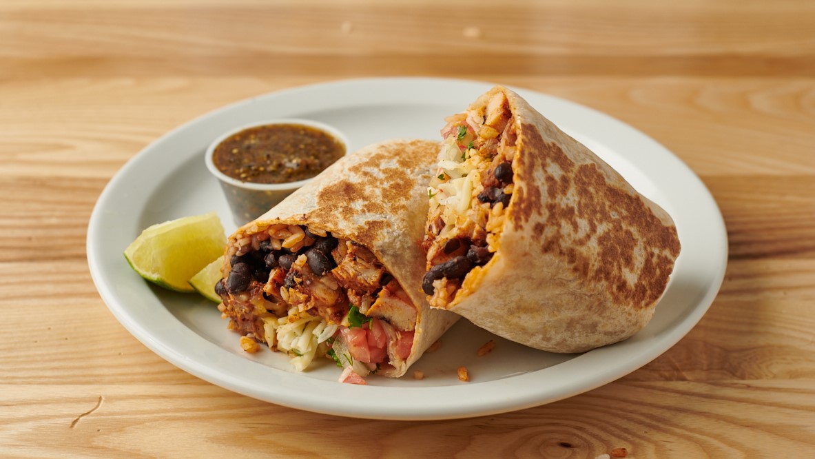 Order CHAR-GRILLED CHICKEN BURRITO food online from Burrito Beach store, Chicago on bringmethat.com