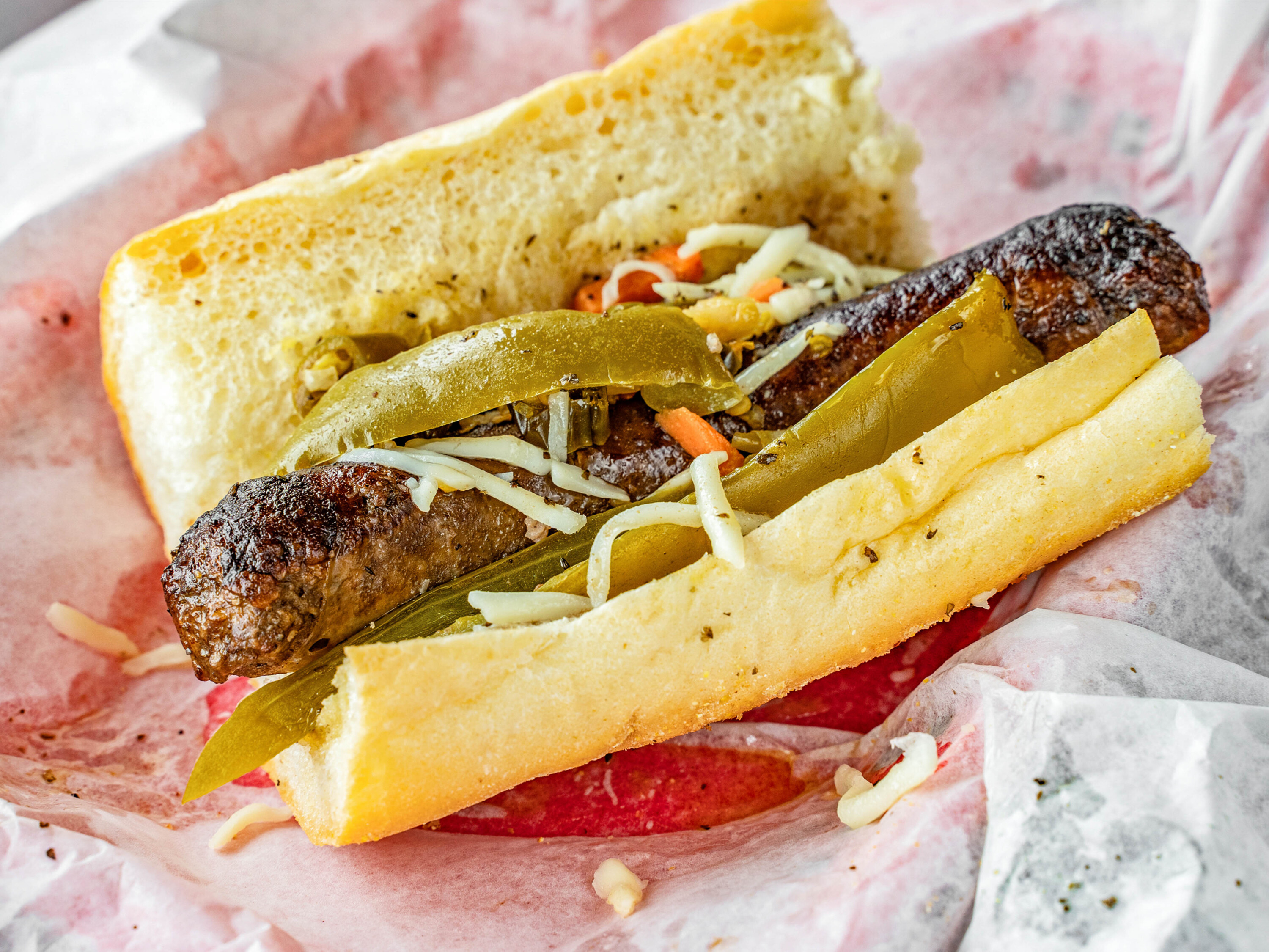 Order Italian Beef Sandwich food online from Johnny's Red Hots store, Naperville on bringmethat.com