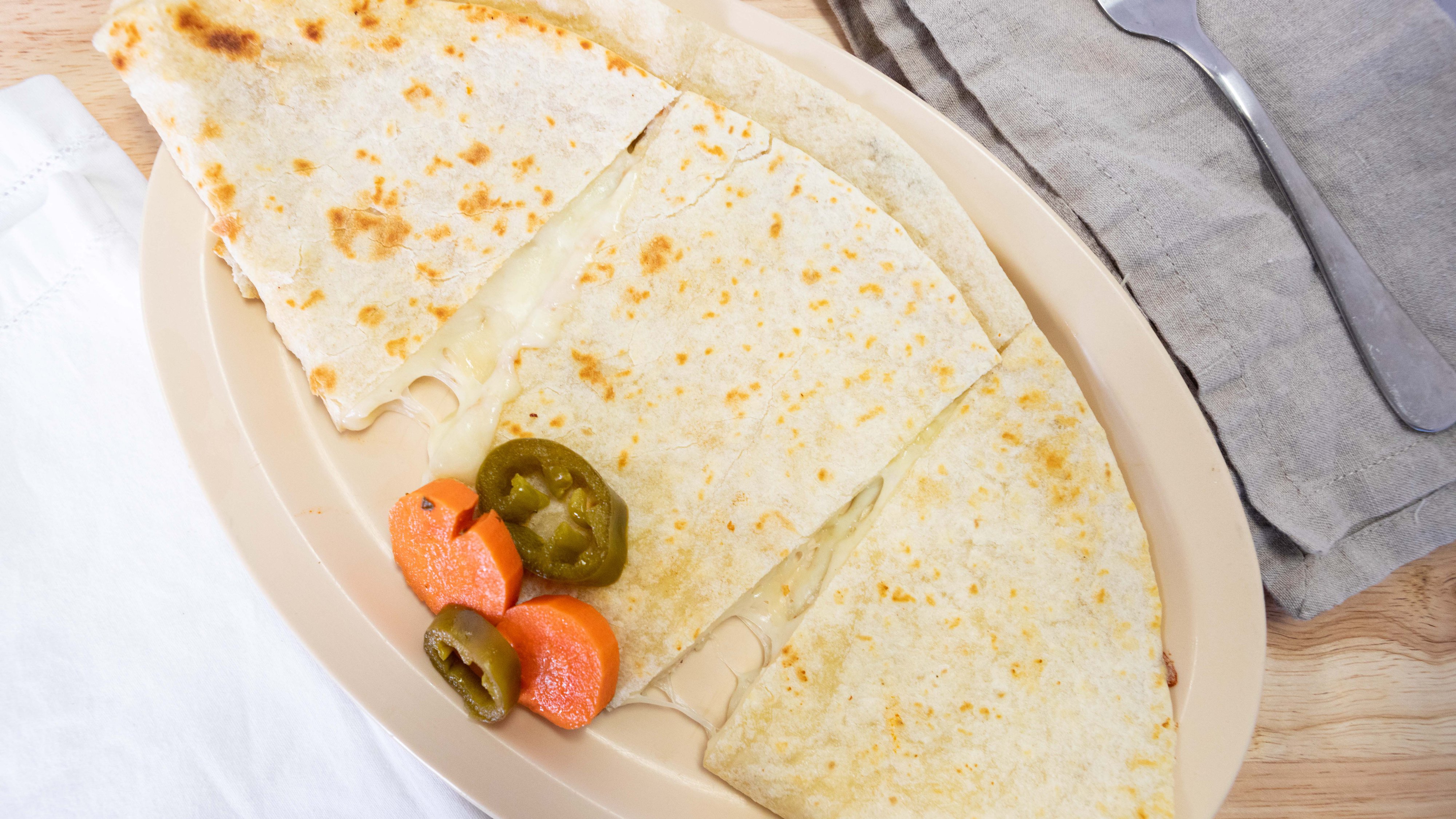 Order Cheese Only Quesadilla food online from El Torito Restaurant & Meat Market store, Hesperia on bringmethat.com