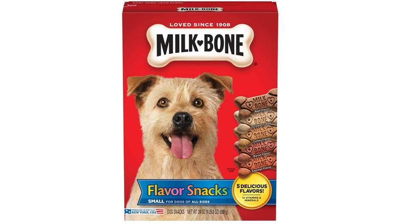 Order Milk-Bone Flavor Snacks Dog Biscuits food online from Trumbull Mobil store, Trumbull on bringmethat.com