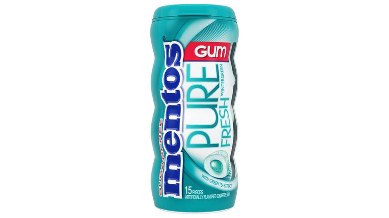 Order Mentos Pure Fresh Sugar-Free Chewing Gum With Xylitol, Wintergreen 1.06 Oz food online from Valero Food Mart store, Murrayville on bringmethat.com