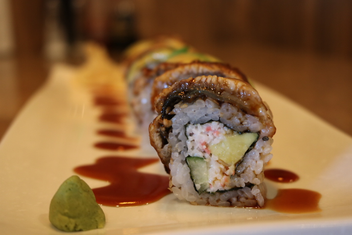 Order Dragon Roll food online from Misora Teriyaki Sushi & Wok store, Lynnwood on bringmethat.com